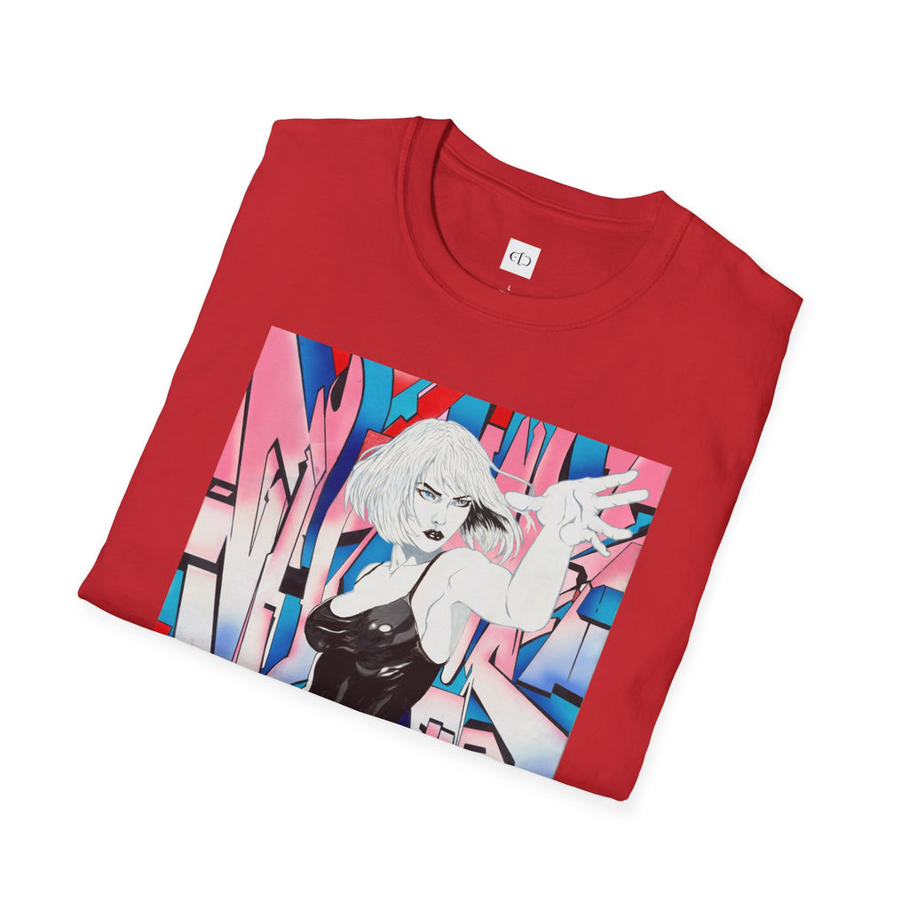 Retro Cyberpunk Girl T-Shirt — Neon Anime Streetwear Graphic Tee
