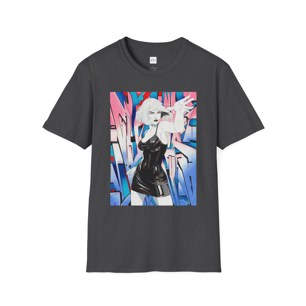 Retro Cyberpunk Girl T-Shirt — Neon Anime Streetwear Graphic Tee