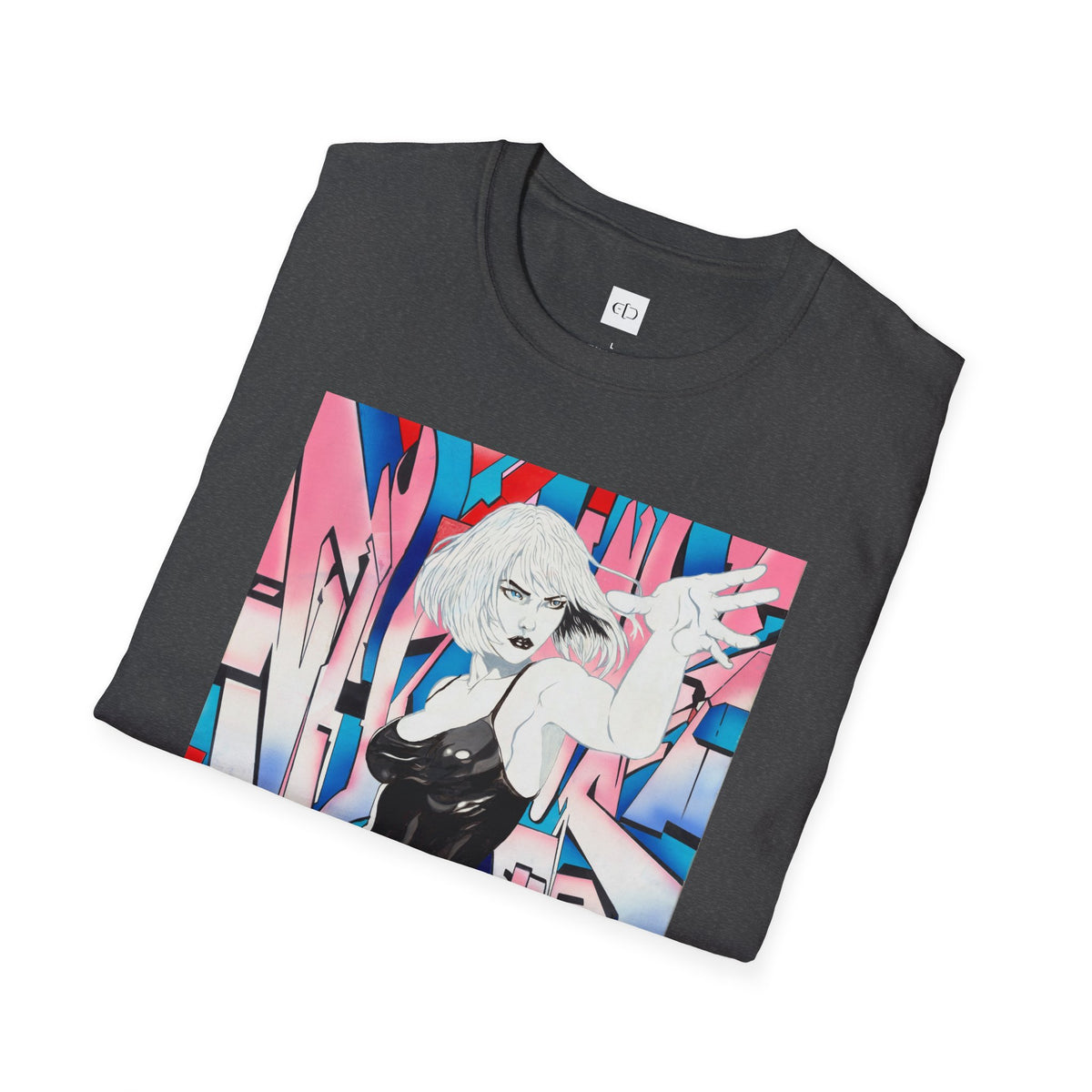 Retro Cyberpunk Girl T-Shirt — Neon Anime Streetwear Graphic Tee