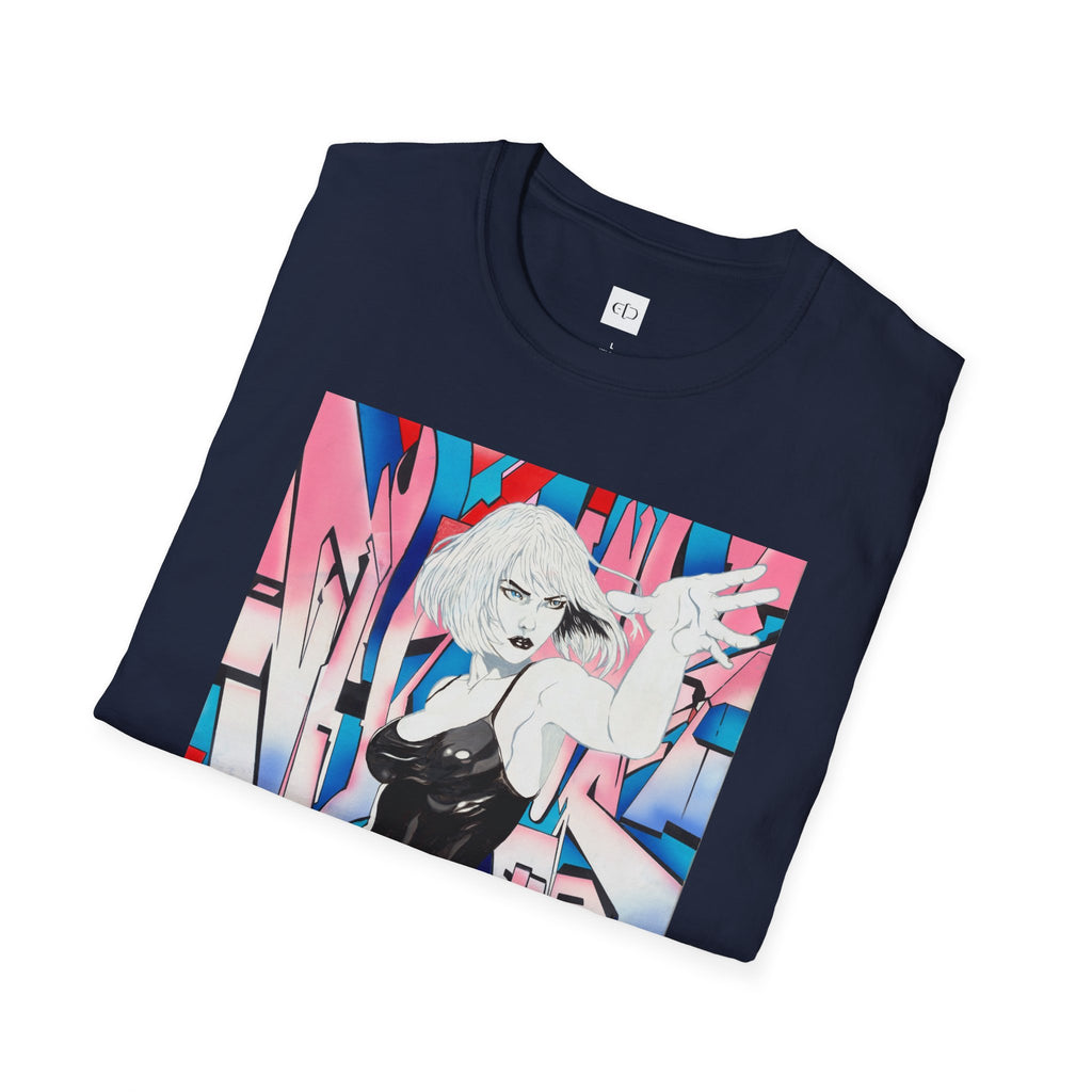 Retro Cyberpunk Girl T-Shirt — Neon Anime Streetwear Graphic Tee