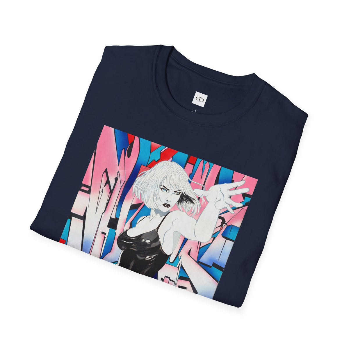 Retro Cyberpunk Girl T-Shirt — Neon Anime Streetwear Graphic Tee