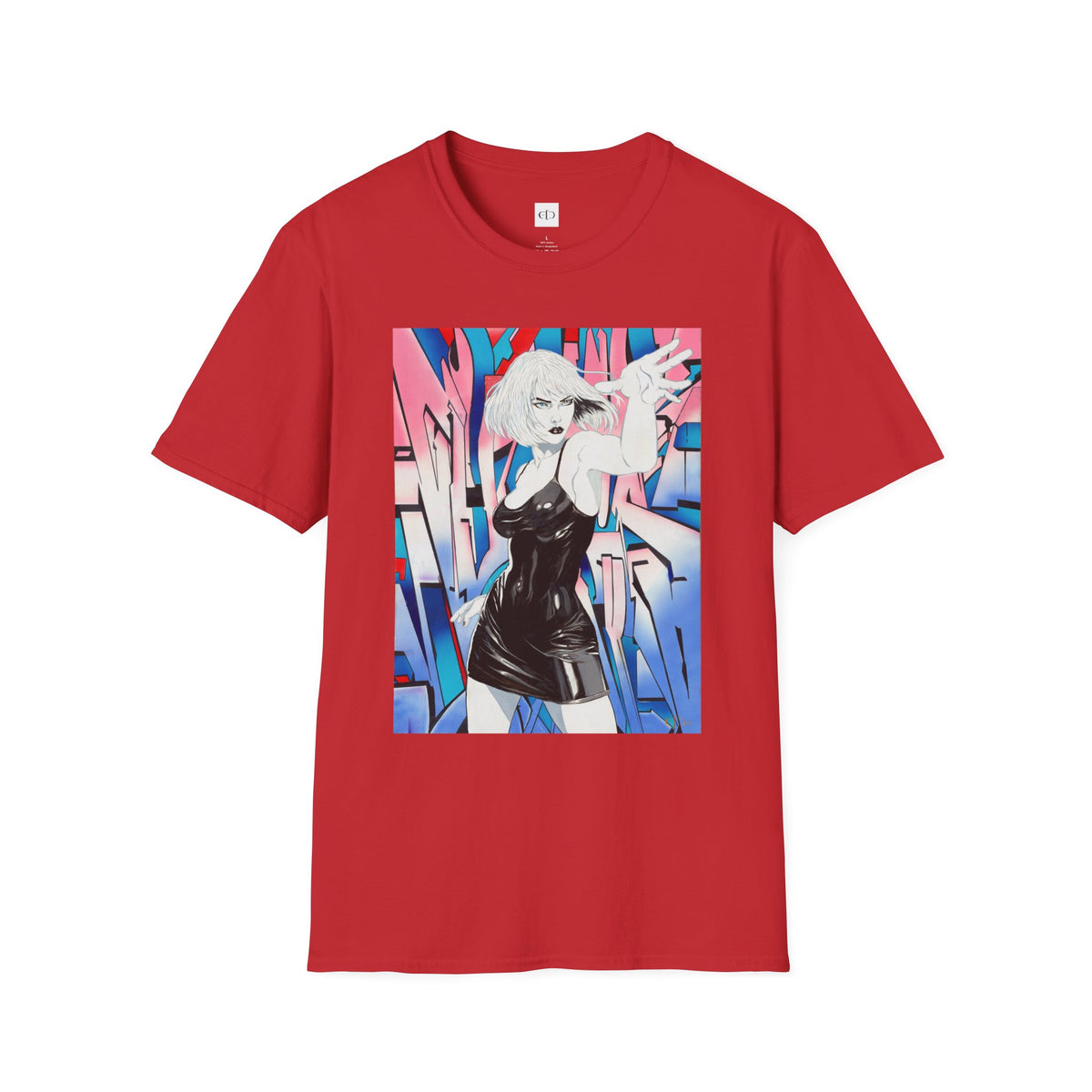 Retro Cyberpunk Girl T-Shirt — Neon Anime Streetwear Graphic Tee