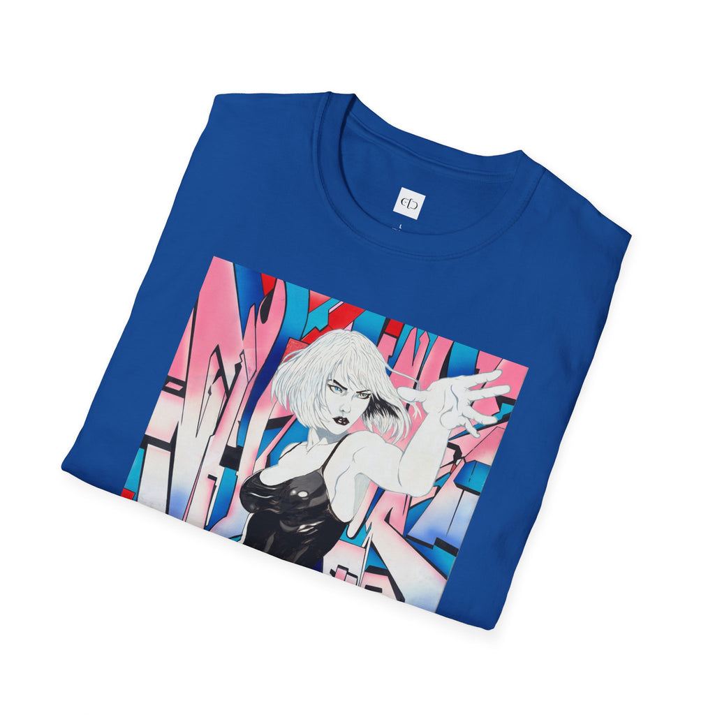 Retro Cyberpunk Girl T-Shirt — Neon Anime Streetwear Graphic Tee