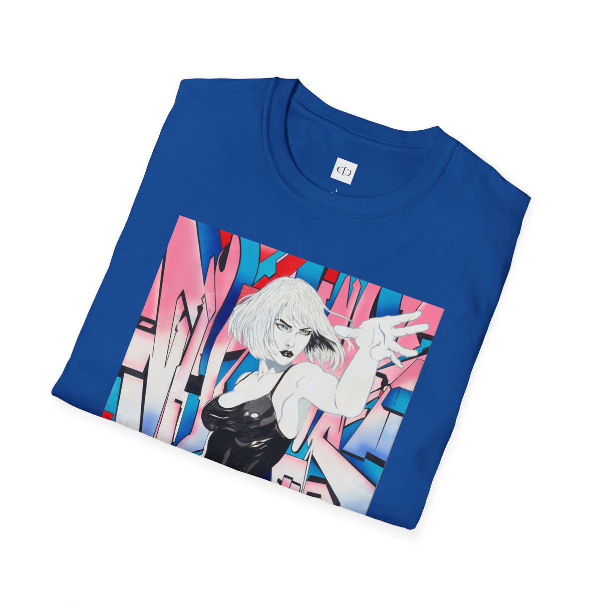 Retro Cyberpunk Girl T-Shirt — Neon Anime Streetwear Graphic Tee