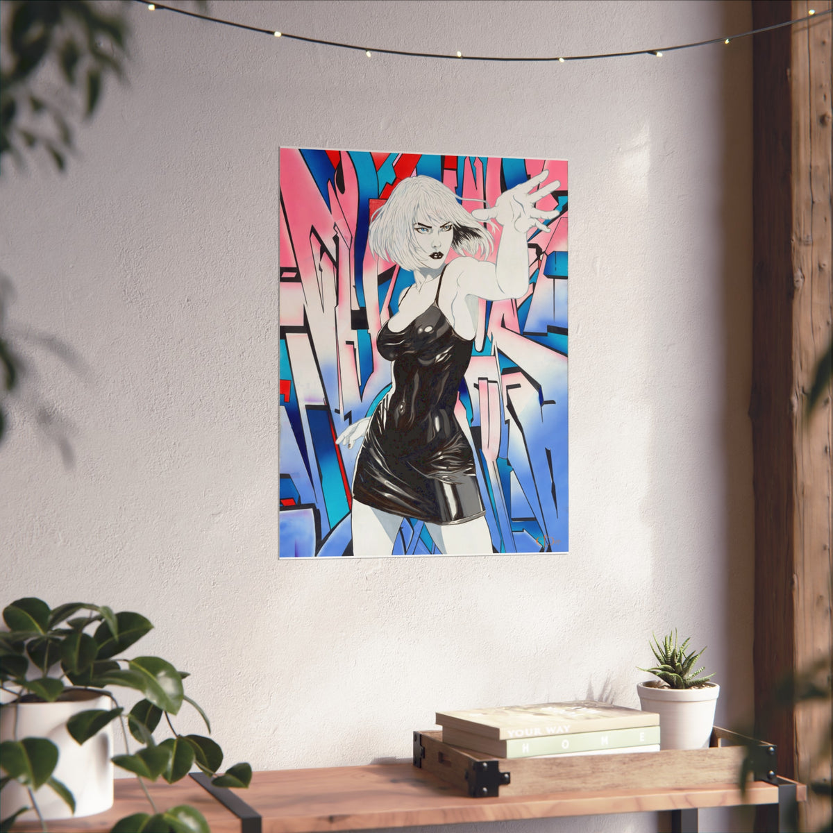"Wild" by A. Chickering — Femme Fatale in Vinyl Dress