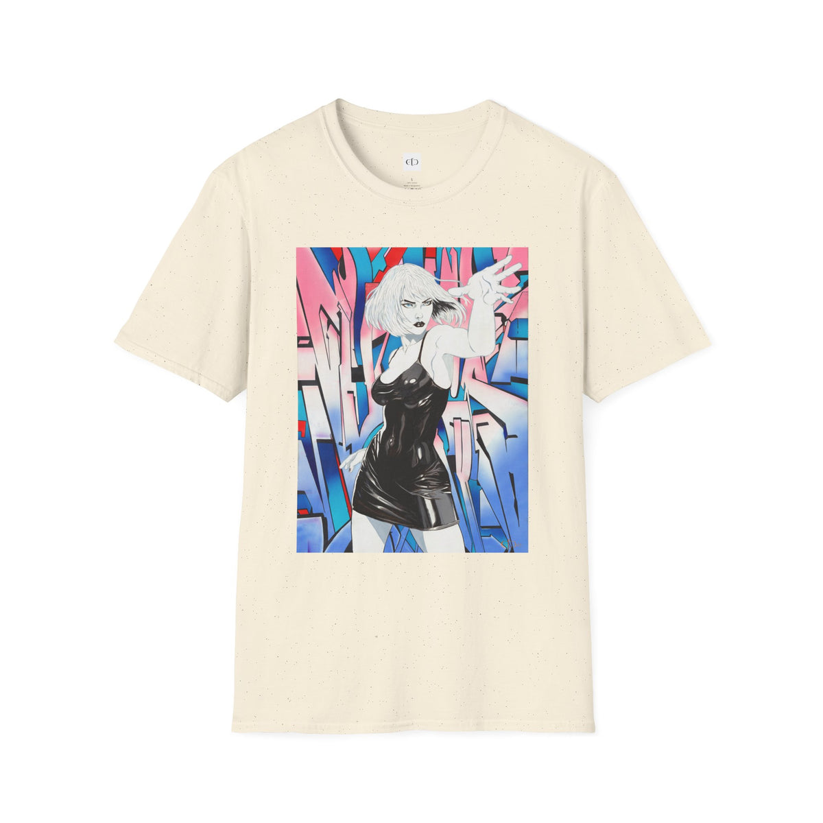 Retro Cyberpunk Girl T-Shirt — Neon Anime Streetwear Graphic Tee
